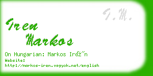 iren markos business card